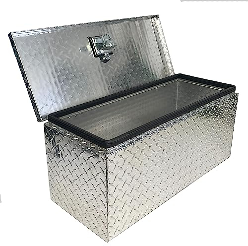 AB Tools Caja de herramientas de aluminio con cerradura para remolque y camión, 66 x 22,8 x 22,8 cm