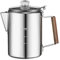 Loufy Percoladores de Café Estufa para Acampar, Cafetera Percoladora Cafetera de Acero Inoxidable Cafetera Camping Al Aire Libre Hogar 9 Tazas