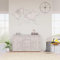 HFBGDV Sideboard Schrank Organizer Mobile Modern Schönes Buffet Speisekammer für Wohnzimmer Küche Esszimmer bietet viel Platz, einfach zu montieren, Grau Beton, 120 x 36 x 69 cm