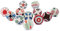Ajuny Lot de 12 Boutons de Porte en Céramique Multicolores Vintage Pour Commode Tiroir Placard Armoire Solide Bouton de Traction Fait à la Main Cuis