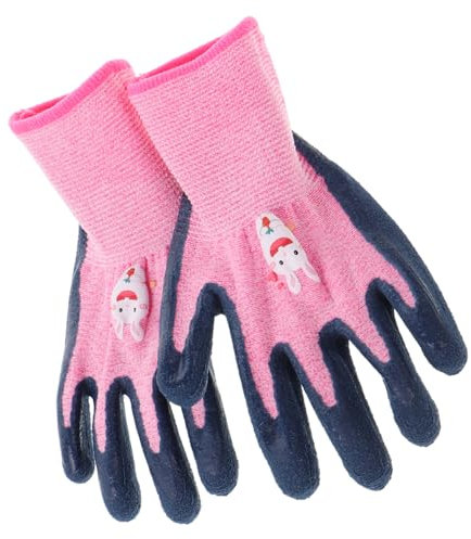 Holibanna Kindergarten Handschuhe Für rutschfeste Gartenhandschuhe Aus Multifunktionale Arbeitshandschuhe Für Outdoor Aktivitäten Alter 3 5 Jahre Pink