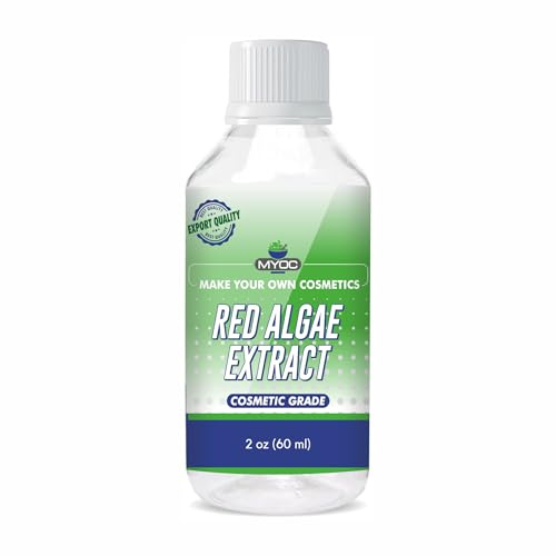 Myoc Extrait d'algue rouge – Liquide de qualité cosmétique | Ingrédients dérivés de la marine pour soins de la peau, soins capillaires et cosmétiques DIY | 60ml