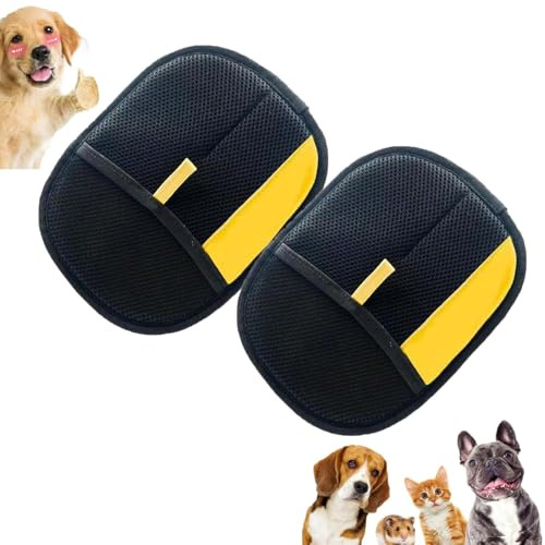 Pet Hair Removal Glove,Grooming Gloves,Reusable Pet Hair Remover Glove,Double-Sided Electrostatic Pet Hair Remover Glove,Pet Hair Mitt for Clothes, Carpet, Sofas and Beds (2 pcs)