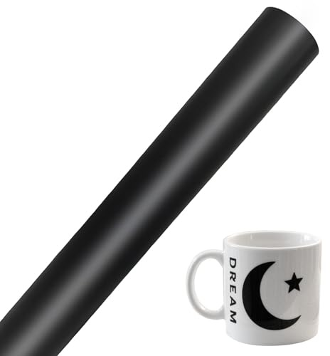 Aihoom 12 x10ft Self Adhesive Vinyl Roll, Durable Vinyl Wrap, Sticky Back for DIY Crafts, Wall Decor, Glass, Car & Furniture Projects – Matte Black