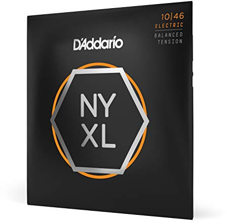 D'Addario Cuerdas Guitarra Electrica | Cuerdas de Guitarra | Cuerdas para Guitarra Eléctrica | NYXL1046BT Nickel Wound, Balanced Tension, 10-46