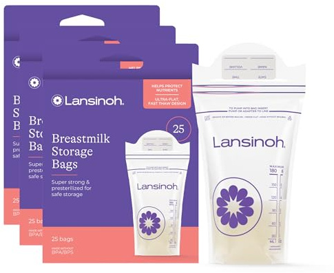 Lansinoh Sacchetti per latte materno, 75 pezzi