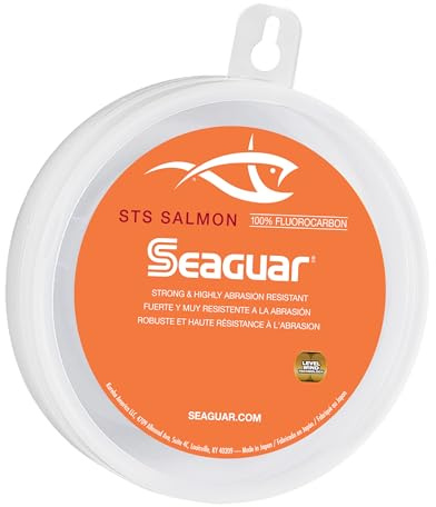 Seaguar STS Salmon 100% Fluorocarbon Fishing Line 40lbs, 100yds Break Strength/Length - 40STS100