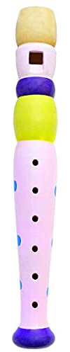 Keepdrum KFL1PK flauto in legno per bambini lilla rosa