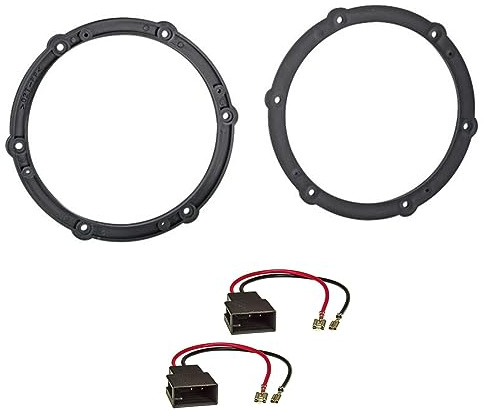 sound-way Kit Anillos Adaptadores Conectores Marcos Montaje Altavoces Radio de Coche 16.6 cm / 165 mm Compatible con/Toyota Aygo, Proace/Citroen C1, C4, Jumpy, DS4 / Peugeot 107, 208, 308