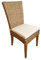 kreatives Wohnen Esszimmer Rattanstuhl Wintergarten Stuhl Korbstuhl Cardine Cappuccino Natur mit Sitzkissen, Holz, Extra breit