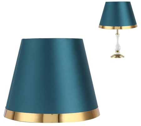 Tissting Pantalla Lámpara E27 Tela Estilo Europeo Verde Decoración Hogar