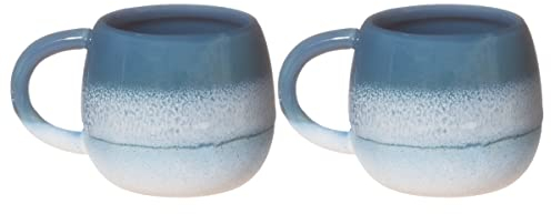 Sass & Belle Mojave Glaze Espresso Blue Mug - Set Of 2