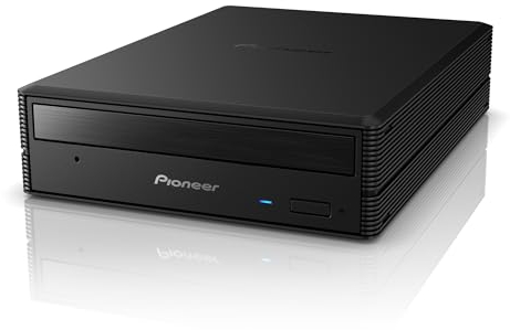 Pioneer External Blu-ray Drive BDR-X13EBK (New!) Reliability & 16x BD-R Writing Speed USB 3.2 Gen1 / 2.0 BD/DVD/CD Writer with PureRead 3+ and M-DISC Support