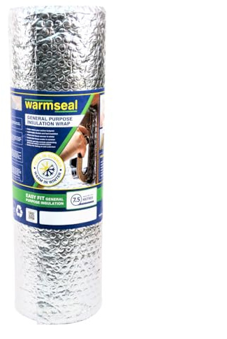 Warmseal Foil Bubble Insulation Roll 600mm x 7.5m - Multi Layer Reflective Thermal Barrier for Walls, Roofs, Floors & DIY Projects - Energy Saving, Moisture Resistant