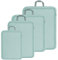 OSDUE 4 Sets Compresión Organizador Maleta, Impermeable Organizadores de Viaje Compression Packing Cubes, Expandible Bolsas Organizadoras Ropa Viaje para Ropa, Cosméticos, Abrigo, Verde Gris