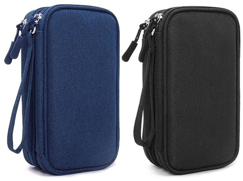 JSTHHTT 2 Pcs Organizador de Cables para Viaje - Estuche y Bolsa para Accesorios Electrónicos - Organizadora de Cables y Accesorios