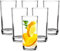binsakao Water Glasses Set of 6 - Highball Glasses with Heavy Base, Clear Drinking Glasses Set for Water, Juice, Cocktails, Wine, Beer, and Whiskey, 290 ml
