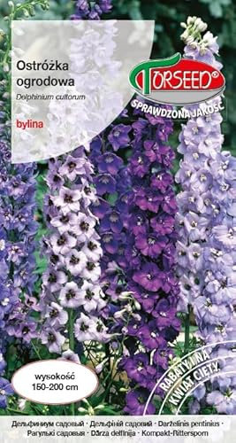 Verdica Majestic Garden - Semillas de delphinium – Flores largas, ideal para descuentos y corte, pleno sol, respetuoso con el medio ambiente y calidad certificada (0,5 g)