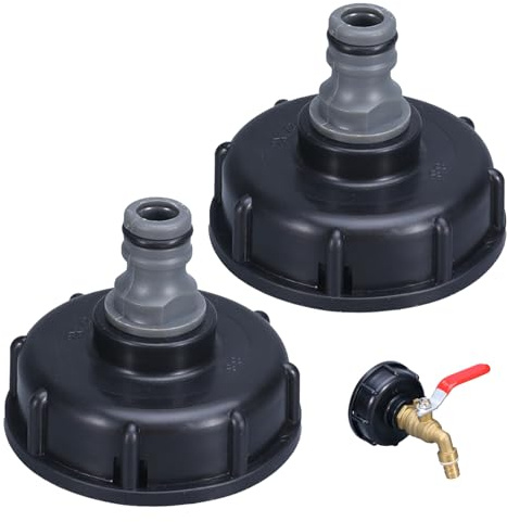 Kit d'accessoires pour réservoir IBC, adaptateur IBC pour tuyau d'arrosage, raccord de réservoir d'eau de 1000 l, connecteur IBC, raccord de robinet Gardena, accessoires de tuyau d'arrosage