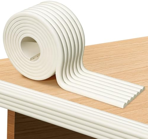 Vlecexs Paraspigoli per Bambini, Protezioni per Bordi, Universale Rouleau de Mousse 200cmx80mmx8mm Multiuso Schiuma Anti Collisione Sicurezza dei Vostri Bambini e Neonati, Paraspigolo Angolari Bambini