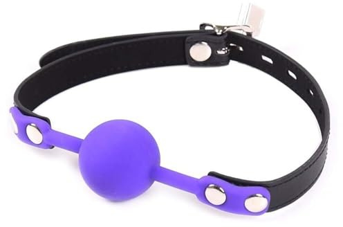 JiXGzAo Bavaglio Per Bocca In Silicone Porno Per Flirtare Viola Bondage Gag Sesso Estremo Fetish BDSM 61cm