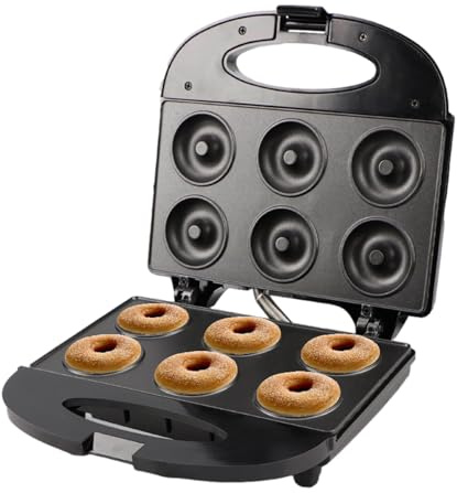 Macchina Per Ciambelle - 6 Postazioni Antiaderente Per Dolci - 750W Macchina Per La Colazione,Per Casa E Famiglia, Colazione, Dessert, Spuntini, Pancake, Muffin