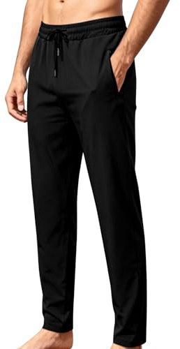 BBXWANG Mens Joggers with Zip Pockets Lightweight Tracksuit Bottoms Drawstring Sweatpants Running Gym Athletic Pants