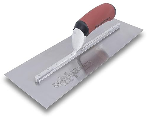 Marshalltown Llana alisadora acero inoxidable con mango curvado Durasoft, dimensiones: 356x121 mm