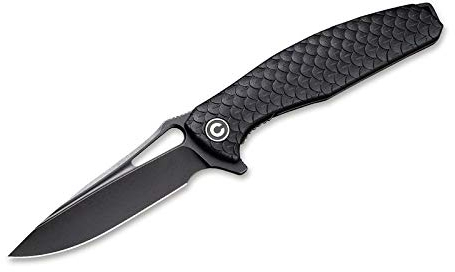 WE Knife Unisex – Erwachsene Wyvern All Black Taschenmesser, Schwarz, 20,1 cm