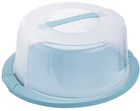 keeeper Boîte de Transport de Gâteau Rond avec Couvercle, Poignée ergonomique, Transport facile des gâteaux, Ricardo, Nordic Blue (Bleu)