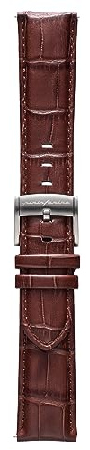 pininfarina Croco Pattern Watch Strap - Genuine Italian Leather 22 mm Band for Senso Hybrid Smart Watch with Steel Buckle & Quick Release - Dark Brown Croco Pattern with Steel Buckle