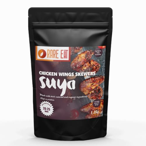 Spicy Chicken Wings Skewers Suya| Chicken Barbeque|Ready to Eat in 15 mins| Pack of 3| Mild