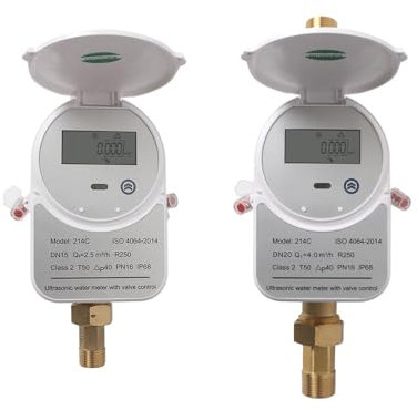 Tuya Zigbee Compteur d'eau froide à ultrasons à valve intelligente, débitmètre de 15/20 mm pour une mesure précise, suivi précis de l'utilisation de l'eau, compatible avec l'application Tuya