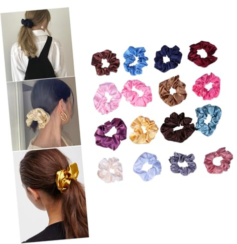 TOVINANNA 16pezzi Elastici Per Capelli in Tinta Unita Elastici Per Capelli Da Donna e Ragazza Colori Misti