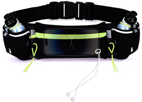 Fesatccoz Riñonera Running Hombre Mujer, Cinturon Running Riñonera Deportiva Resistente Al Agua para Teléfono Móvil Reflectante Funda para Correr y Actividades Al Aire Libre