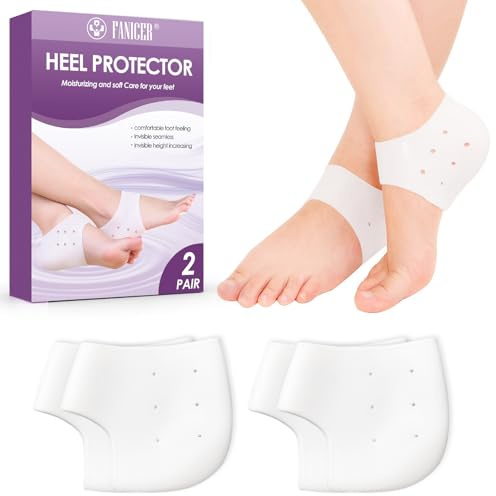 2 Paires Protege Talon chaussure,Protege Talon Silicone Respirant,Protège talon Silicone,Soulagement de La Douleur pour les Talons Transparent