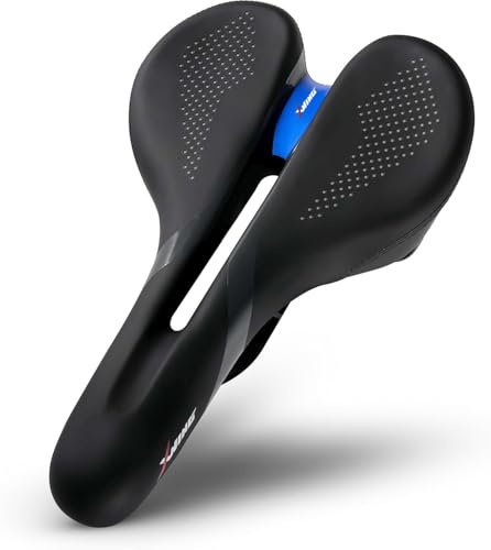 X WING Comfort Bike Seat for Men and Women with Innovative 5-Zone-Concept – Winged Bicycle Saddle with Memory Foam – Exercise Bike Seat for City, MTB & Trekking Bikes (MTB)