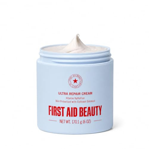 First Aid Beauty Ultra Repair Cream – Eczema Relief & Skin Barrier Repair Moisturizer with Colloidal Oatmeal & Ceramides, for Sensitive Dry Skin, Face & Body, 170.1g