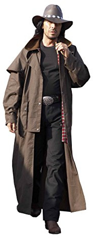 STARS & STRIPES Western Duster Trail Westernwear-Shop Edition ytterkläder herr fritidsjacka utomhusjacka västern duster jacka svart brun, kastanj, XXL