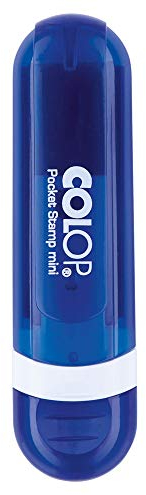 stempel-fabrik – Colop Mini Pocket Stamp Stempel mit Wunschtext personalisieren – selbstfärbender Taschenstempel als Namensstempel, Adressstempel & Co zu verwenden (39 x 10 mm | 3 Zeilen | Indigo)