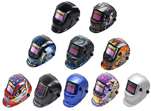 XTRM AUTO DARKNING WELDING HELMET Mask Welders Grinding Function Solar Power + Lens (Electric Lightening)