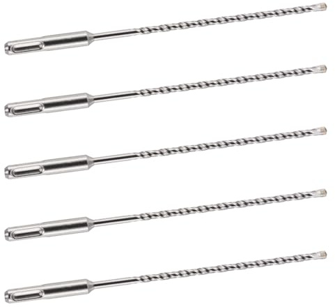 SDS + Plus Steinbohrer, Wolframkarbid-Spitze, für Stein, Beton, Ziegel, 4 mm x 210 mm, 5 Stück