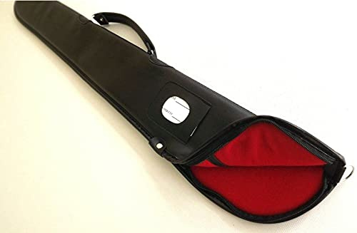 cueball16 Soft Leather Look Black CASE FOR A 57 2 PIECE CENTER SPLIT SNOOKER or POOL CUE