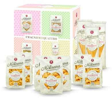 La Molisana, Gift Box Le Nuove Forme - Confezione Regalo con 10 Pacchi da 500g di Pasta da Solo Grano Italiano Trafilata al Bronzo - Idee Regalo