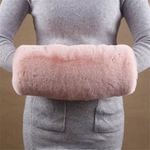 FYJDI Soft Faux Fur Hand Muffs Women Faux Fur Muffs Hand Warmmers, Faux Fur Hand Muff Hand Warmer for Women Winter Warm Furry Plush Muffler Pouch Cold Hand Winter Wedding Arm Warmer