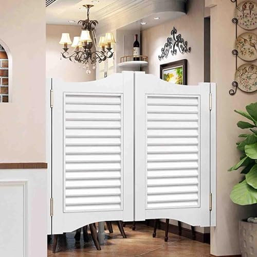 TsoLAY portales de media cintura Puerta empotrada con barra abatible, puerta de cafetería de madera vintage, valla de puerta abatible marrón, puerta de media cintura for mostrador de centro comercial,