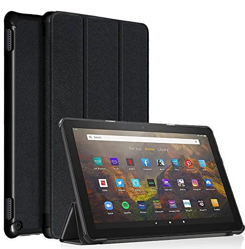 ODQQDO Fire HD 10 Tablet Hülle,Tablet Hülle für Amazon Kindle Fire HD 10(Nur kompatibel 13 Generation, 2023),mit automatischer Weck/Schlaffunktion,Nicht kompatibel mit Huawei,Samsung,Black