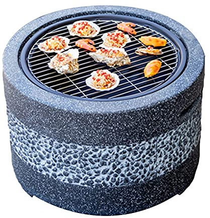 ZJFHEYUO Pozzo del Fuoco Esterno 55,5 cm/21,9 Kit Barbecue da Giardino, braciere da Giardino, caminetto da Campeggio, braciere a Legna da Esterno