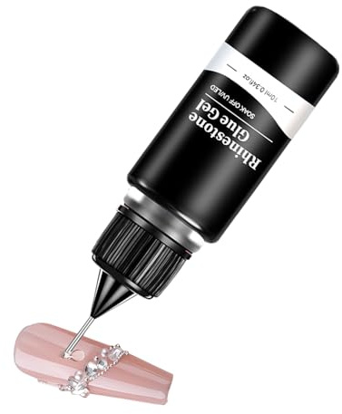 Gel strass pour – Adhésif durable 10 ml, application facile, colle à pointe d'aiguille | Colle forte pour pierres précieuses, pour débutants, embellissements de bijoux, maison, voyage, décora
