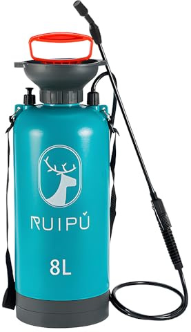 Spruzzatore da giardino a pressione portatile 2 11 galloni 8L prato e con valvola di rilascio Lancia spray girevole Tracolla regolabile per irrigazione erbaccia erbicida fertilizzazione